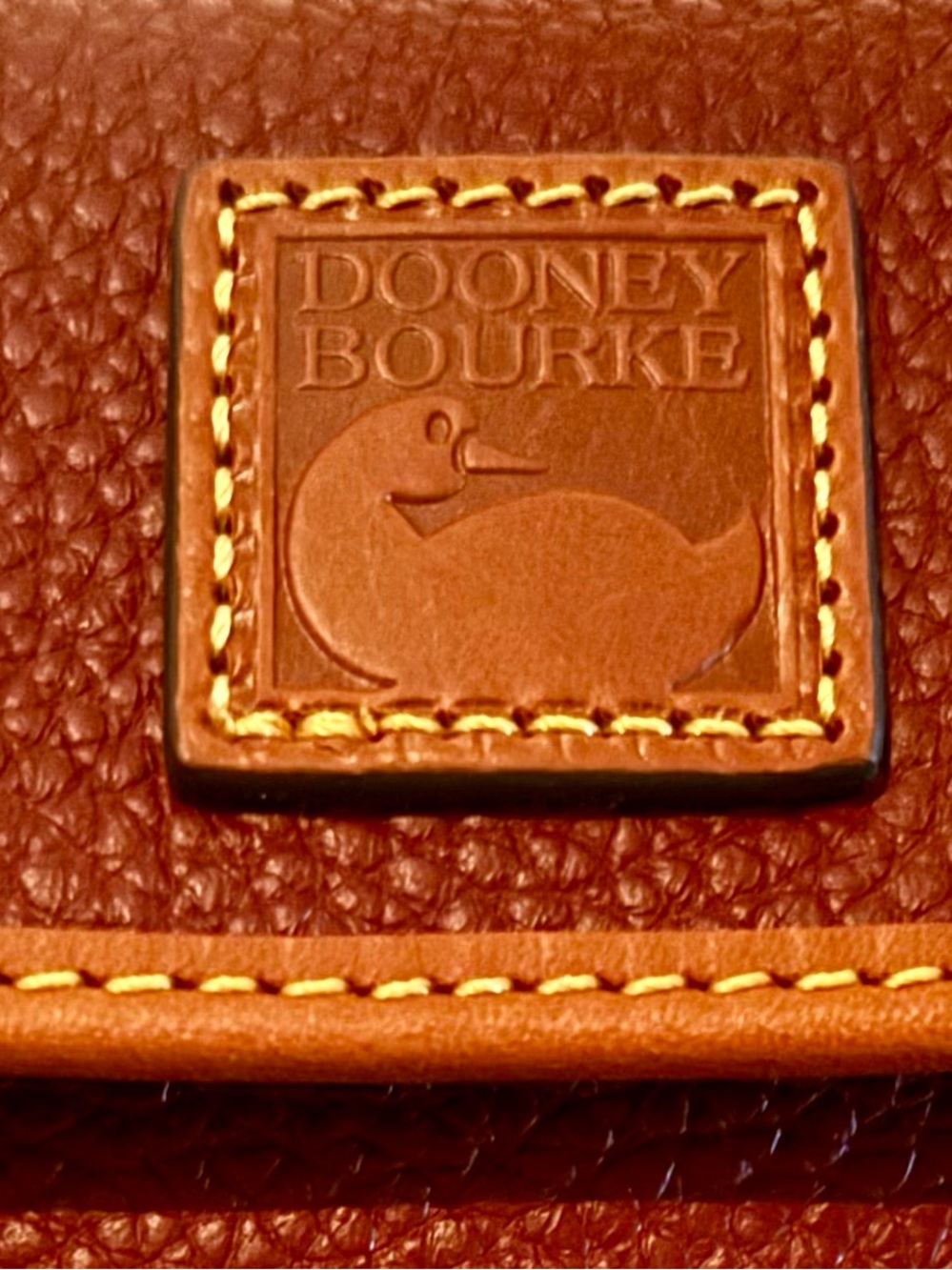 Dooney & Bourke Wine Red w Brown Trim Pebbled Leather Continental Wallet NIB 🏷️ - Picture 8 of 10